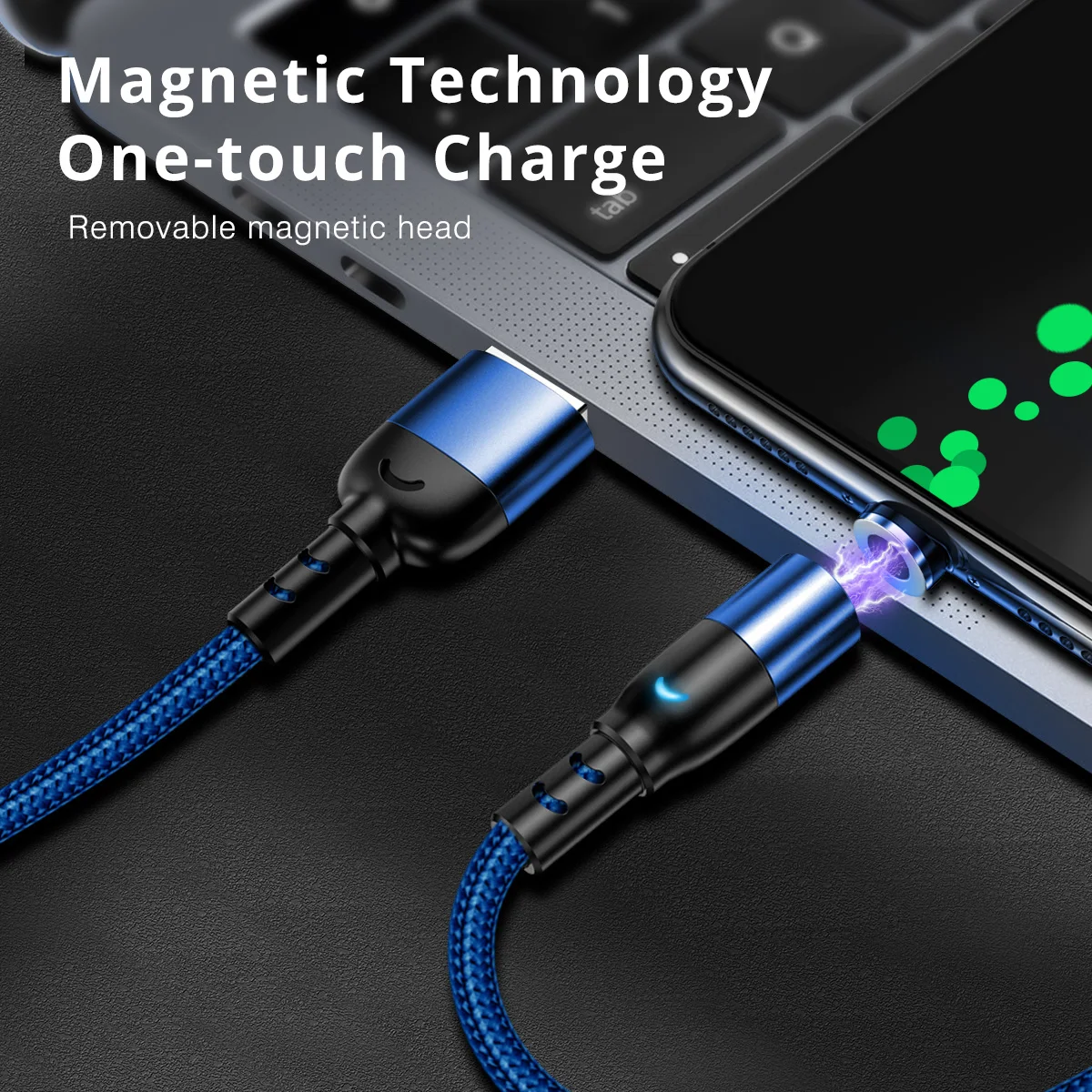 Магнитный зарядный USB-кабель anmon Type-C Micro USB магнитный кабель провод для iPhone Huawei xiaomi