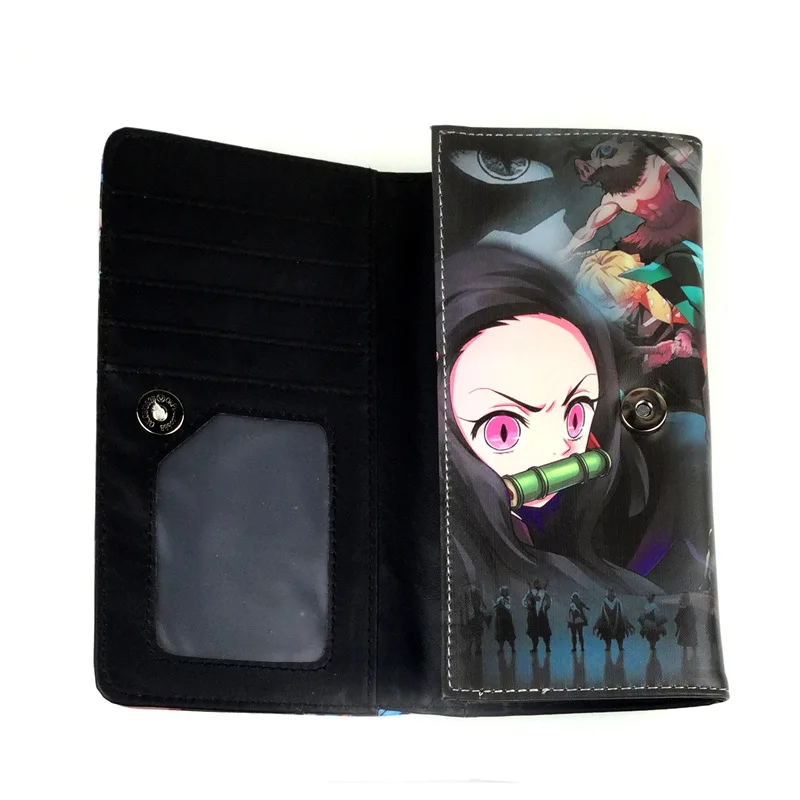 Демон Slayer: Kimetsu no Yaiba Длинный кошелек из искусственной кожи для денег держатель