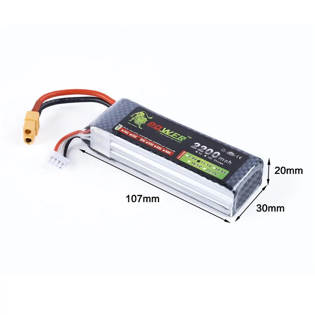LPower 11.1V 2200 mAH 30C Li-polymer Battery For Multiaxial Helicopter Professional portable Fashionion | Электроника