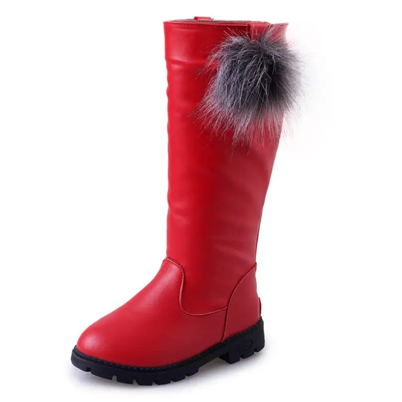 Детская зимняя обувь детские теплые ботинки для девочек модные на каблуке