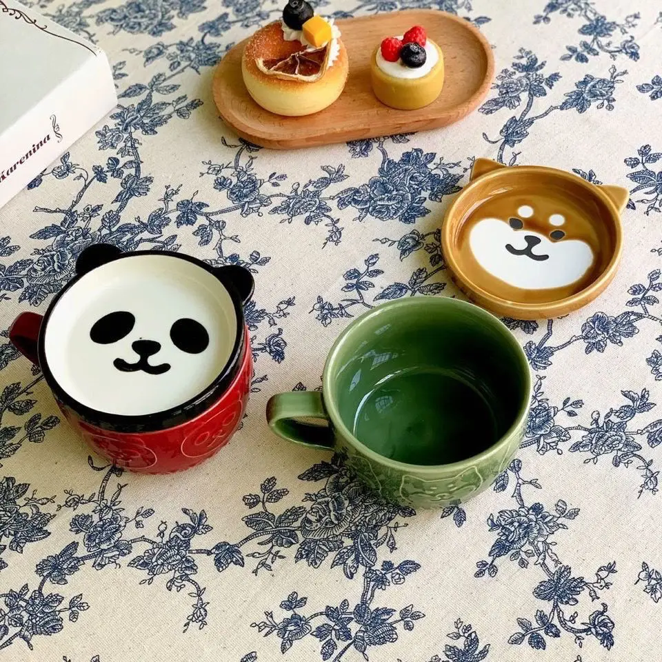 Креативная Корейская керамическая кружка 300 мл чашки для завтрака кофе чая