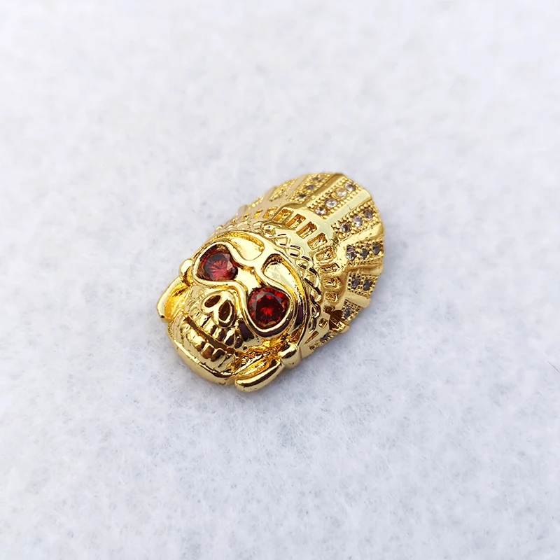 2 шт. циркониевые бусины в виде черепа|Ювелирная фурнитура и компоненты| |