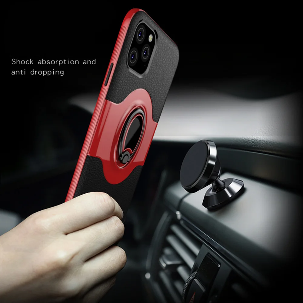 Защитный чехол для iPhone XI XIR XIMAX 2019 7 8 6 6S 5 5S SE X XS MAX XR магнитный кольцевой держатель |