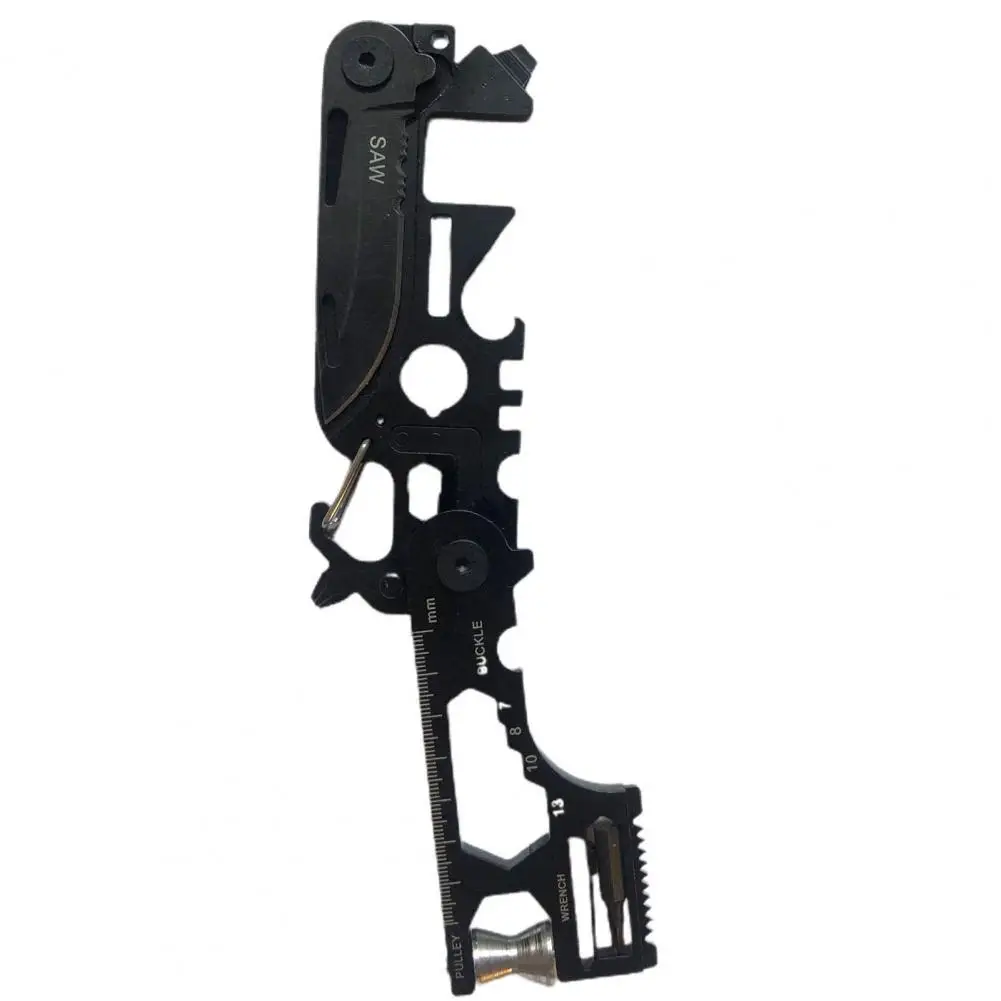 

Outdoor Foldable Knife Multifunctional Sharp Blade Black 30 in 1 Survival Tool Pocket Cutter