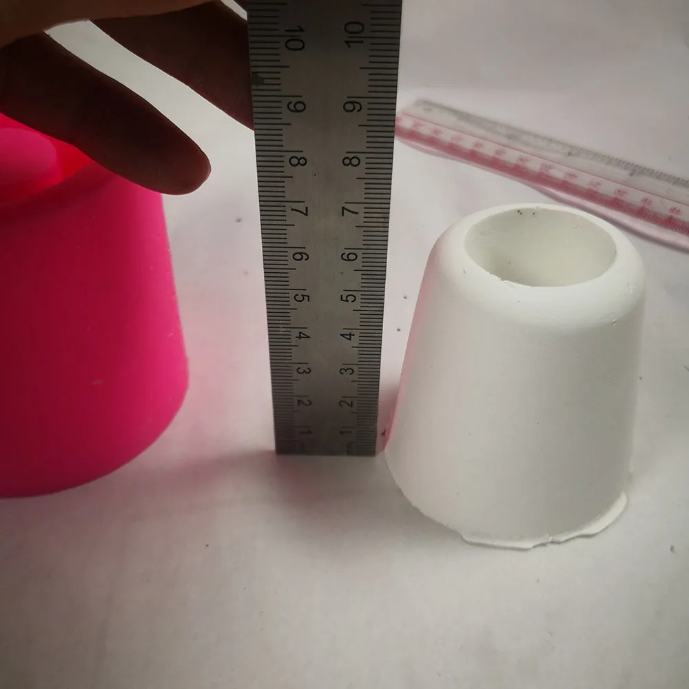 

Small Round Silicone Concrete Pot Making Mold Handmade Cement Mold for Flowerpot