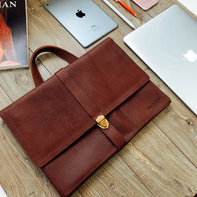 Портфель мужской из натуральной кожи многофункциональная сумка для ноутбука с