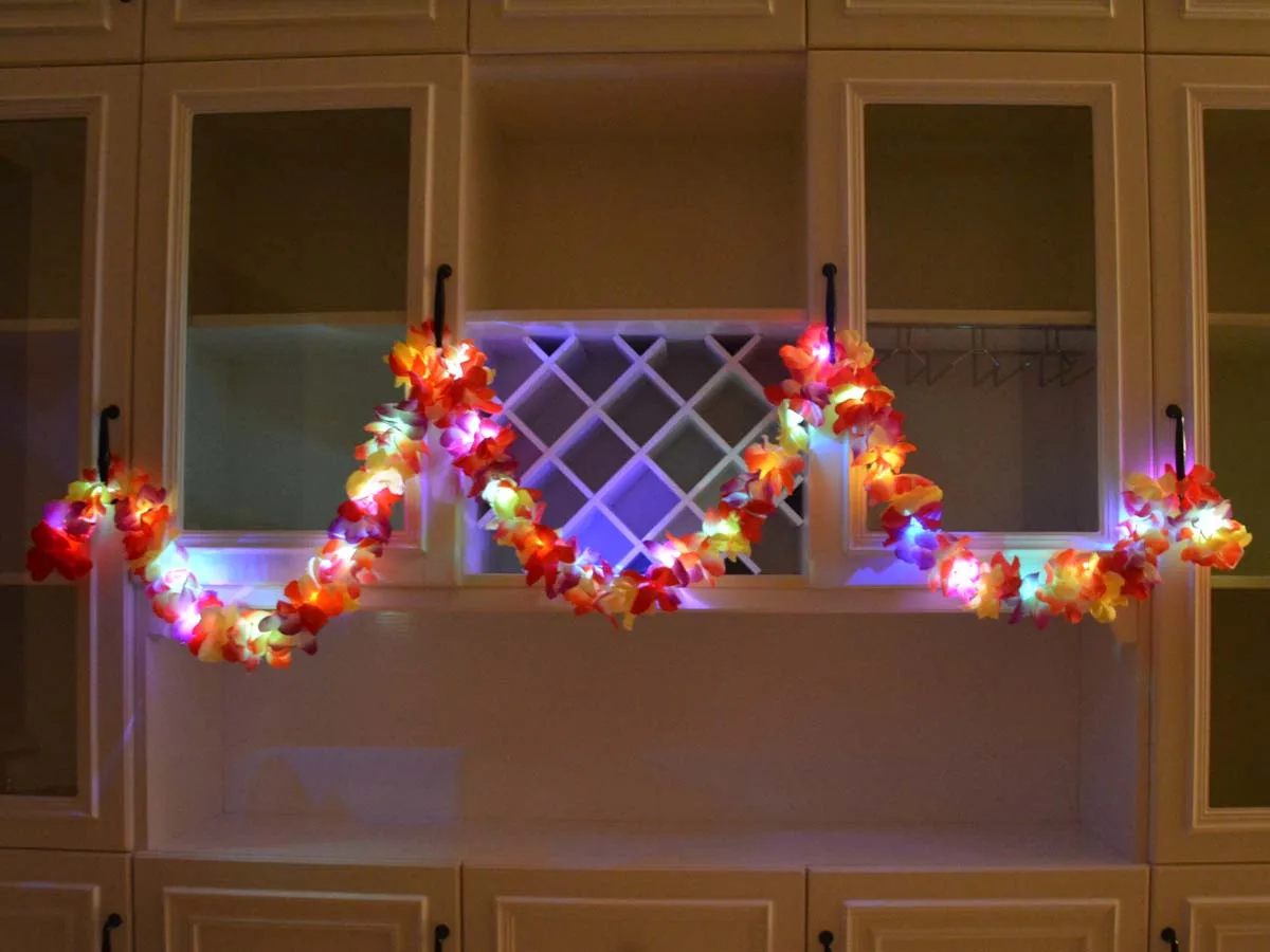 Светящаяся подсветка Гавайская люая светодиодная заколка для волос Брошь Цветок