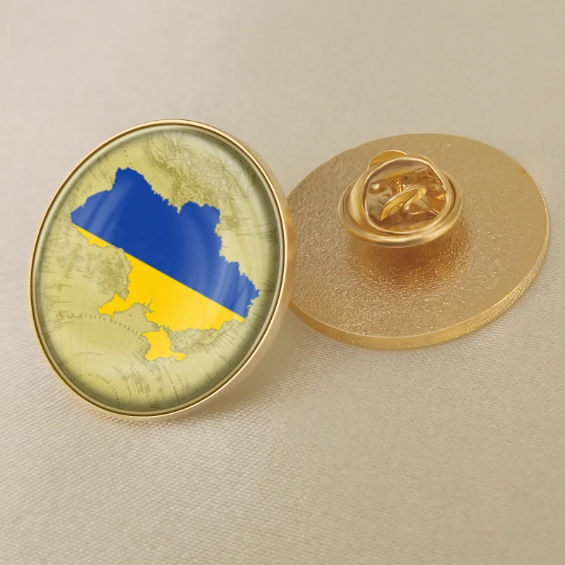 Герб Украины украинская карта флаг национальный герб цветок брошь значки