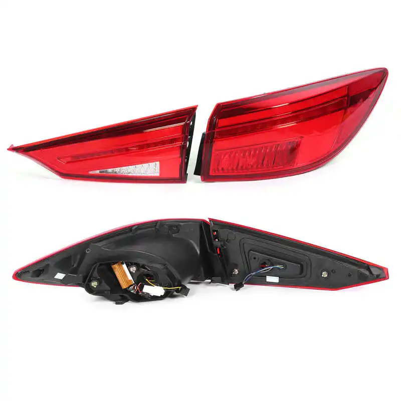 Full LED Dynamic Tail Lights Assembly Red Lens Fit for Mazda 3 Sedan 2014-2018 IP67 Waterproof Car Accessories | Автомобили и