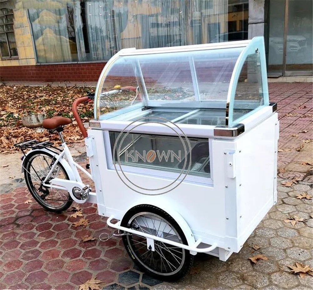 Трехколесный электрический трехколесный велосипед с морозильной камерой для