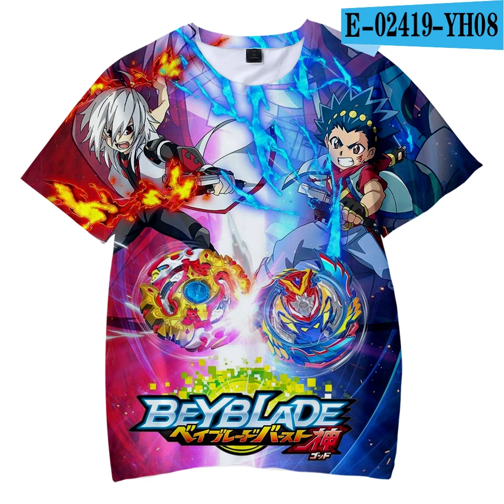3D Beyblade Burst Evolution/детская футболка для мальчиков и девочек, милая Модная креативная уличная детская забавная футболка с 3D принтом, топы - Цвет: 3D