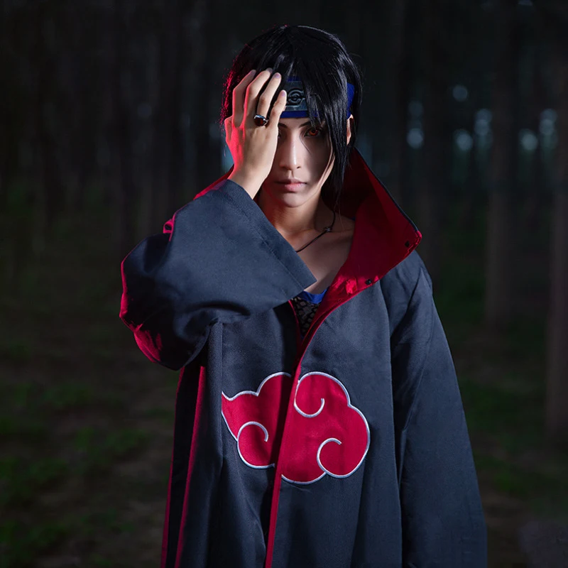 Полный комплект для косплея Akatsuki Uchiha Itachi обезболивающий плащ Итачи Deidara костюм на