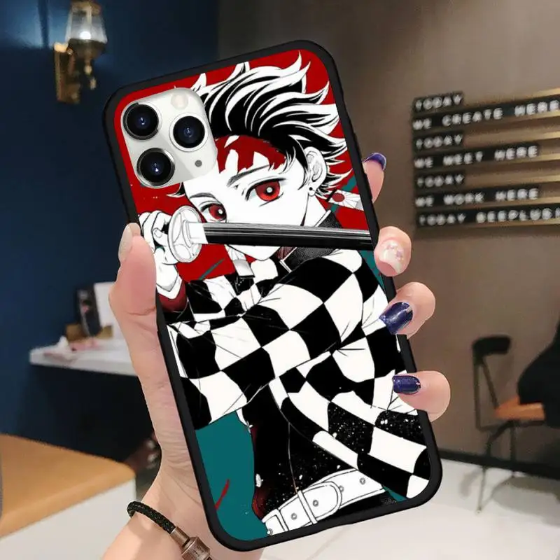 

Anime Demon Slayer Kimetsu no Yaiba Phone Case for iPhone 11 12 pro XS MAX 8 7 6 6S Plus X 5S SE 2020 XR Soft silicone