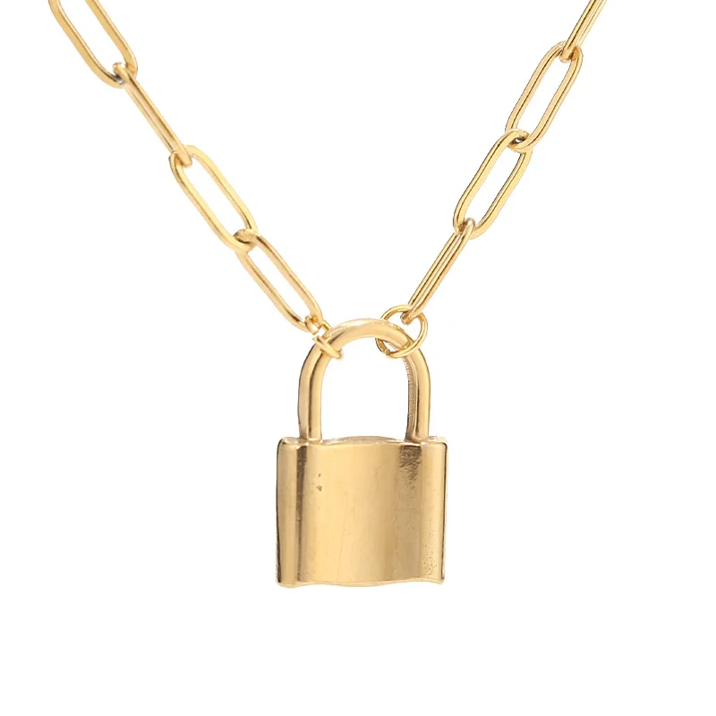 1 шт. Нержавеющая сталь панк замок Подвески Фирменная Новинка звено цепи рок в