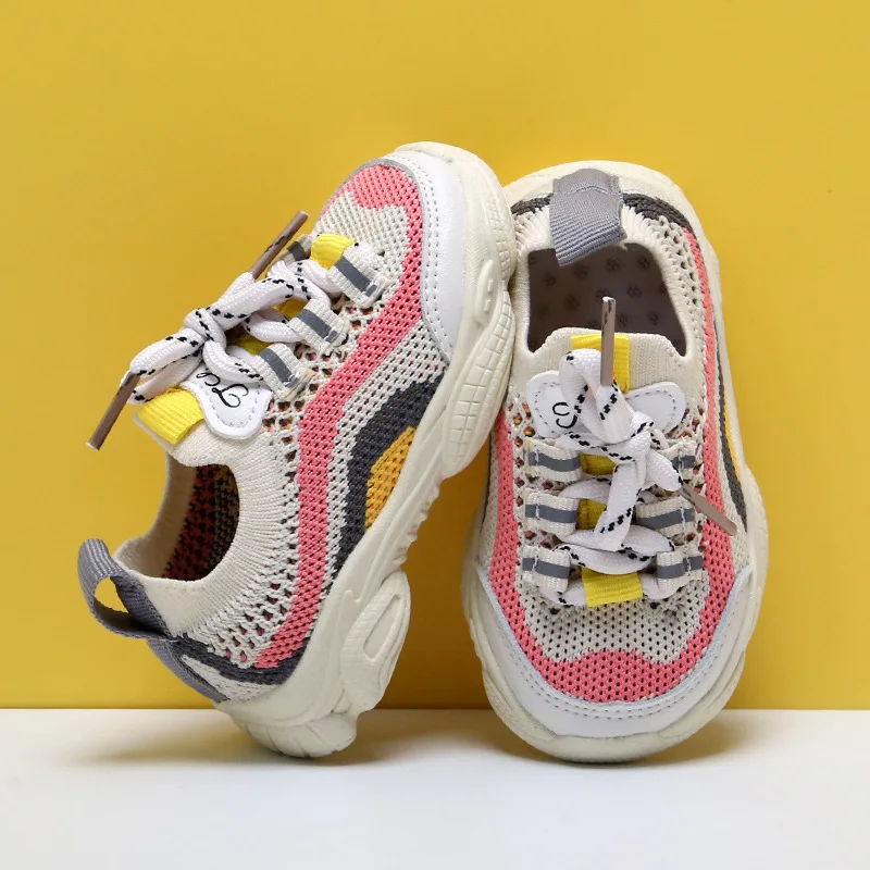 

Spring and Autumn 2020 New 1-3 Years Old Girls' Shoes Sneakers Single Shoes Toddler Boys Breathable Mesh Shoes Daddy Shoes