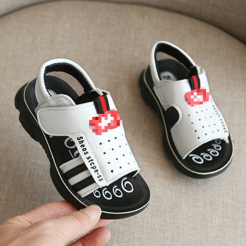 Сандалии для мальчиков новинка 2019 летняя детская обувь из искусственной кожи