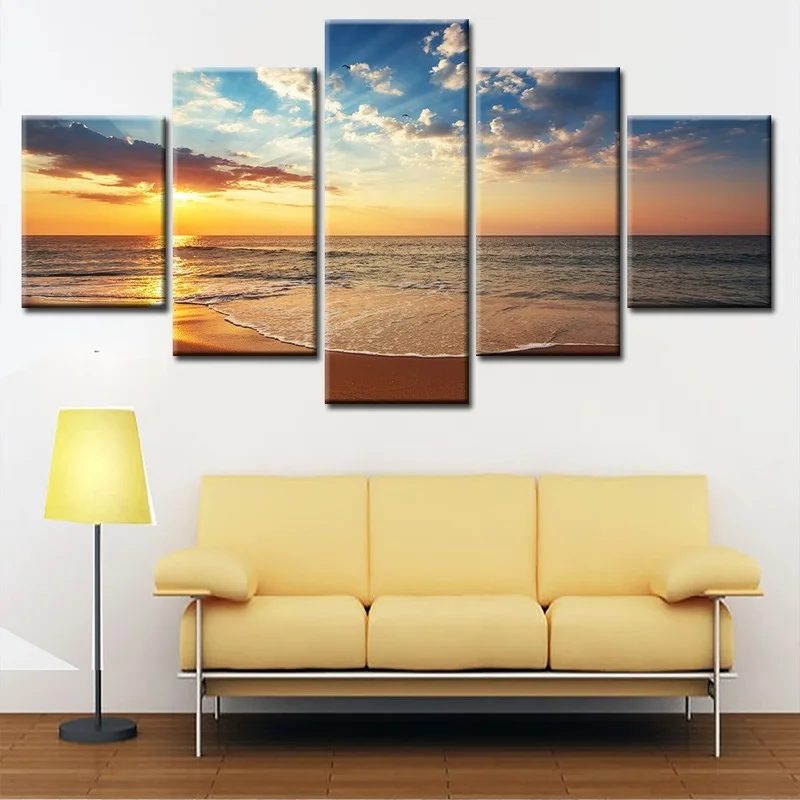 

5 Pieces of Modern Minimalist Shining Rose Inkjet Poster Canvas Home Decoration Frameless Printing Art Hanging Painting Core