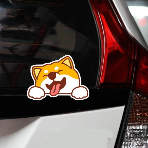 

Dog Cute Corgi on Board Warning Car Stickers Applique Motorcycle Helmet Auto Body Window Guitar Decals Waterproof