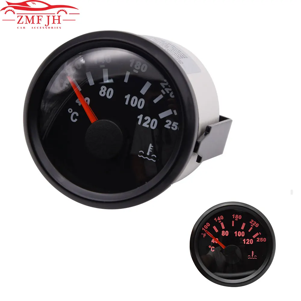 Горячая Распродажа 12 В 24 указатель измеритель температуры воды 52 мм цифровой