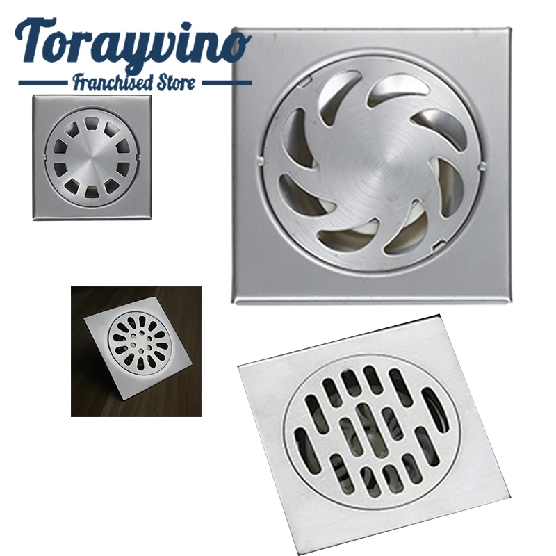 

Torayvino слив в полу сток в полу из нержавеющей стали Слив для душа для ванной комнаты квадратный фильтр аксессуары для ванной Сливная крышка