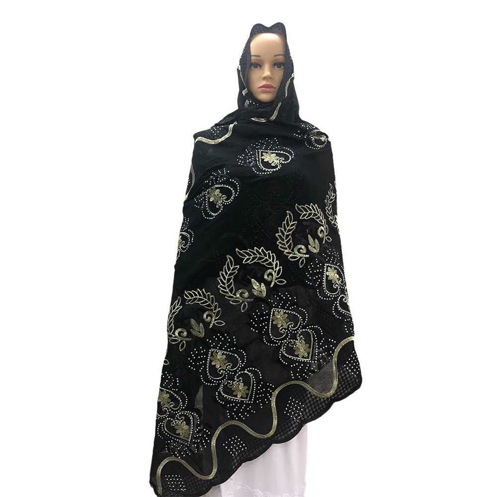 2021 новинка, хлопковое платье, вышитое Hijiab шарф платок для молельной лучший подарок Рамадан Для женщин цепи Обёрточная бумага Suadi Обёрточная ...