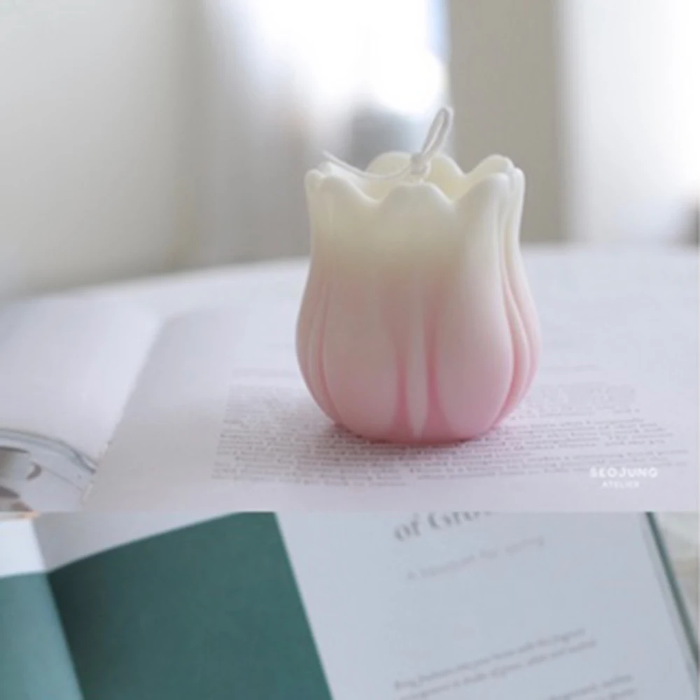 3d форма для свечи в виде тюльпана инструмент изготовления свечей из соевого