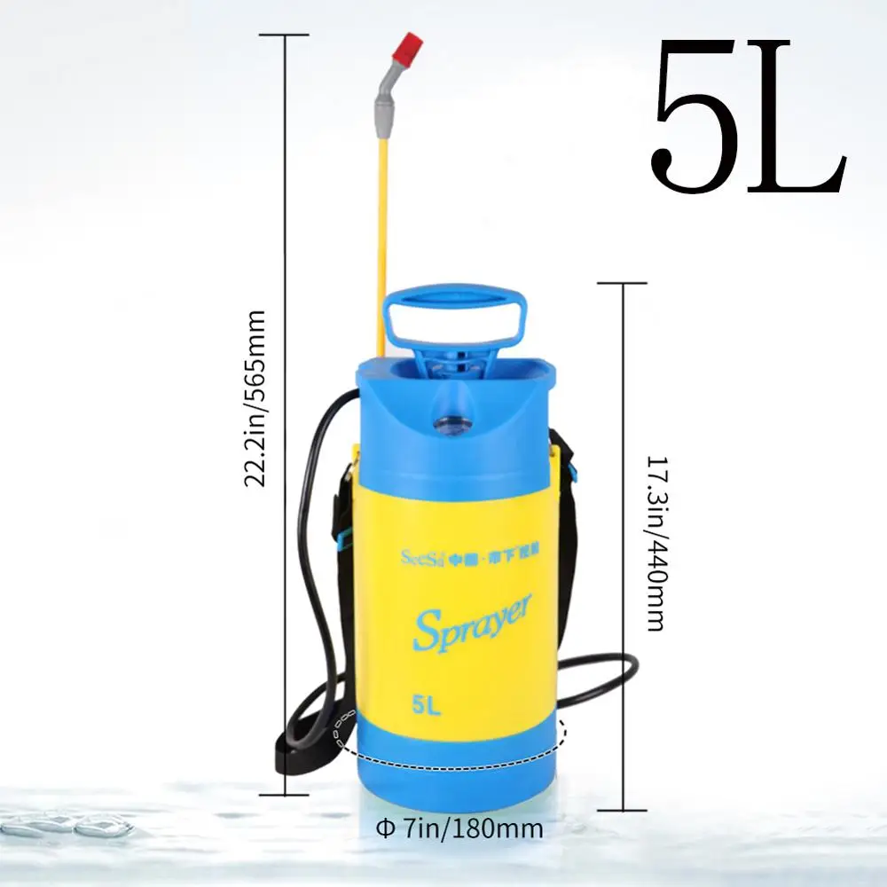 B Yellow 5L 5л 3л полив оросительный инструмент маленький садовый распылитель Лейка Садовые принадлежности для полива Цветок спрей бутылка портативный - Цвет: B Yellow 5L