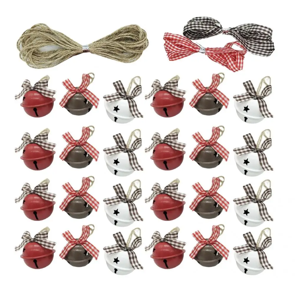 

Portable 1 Set Great Colorful Christmas Hanging Bells Ornaments Lightweight Christmas Bells High Durability for Household