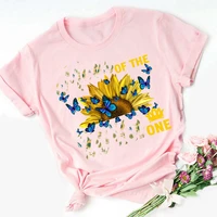 t shirt femme sun flower butterfly graphic print womens t shirt original hip hop humor pink short sleeve street clothin