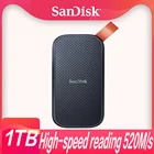 Внешний жесткий диск SanDisk E30 SSD Extreme Portable, 1 ТБ, 480 ГБ, 520 мс, USB 3,1, Type-C, жесткий диск 2 ТБ, Твердотельный диск для ноутбука