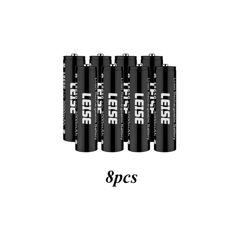 8pcs Leise Оригинальная 18650 батарея 3000 mah 3,7 V литий-ионная аккумуляторная литиевая батарея 18650 батареи для фонарика налобного фонаря - Цвет: 8pcs