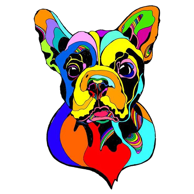 

13cm x 9cm for Colorful Brightl Sharpei Dog Car Stickers VAN Occlusion Scratch Decal Cartoon Bumper Car Assessoires