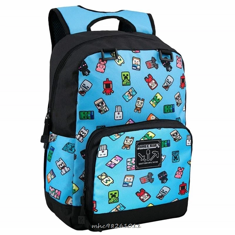 Новинка рюкзак с тиле Minecraft Мультяшные принты школьная сумка для девочек и