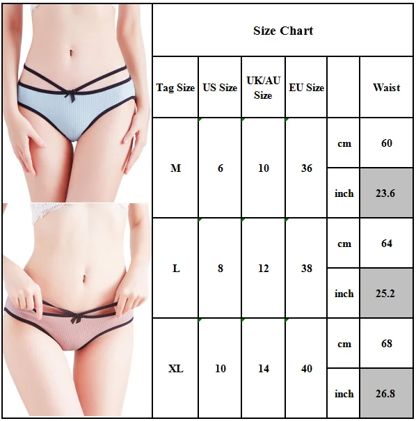 

Sexy Women Girls Striped Seamless Tongs Underwear Cotton Briefs Panties Knickers