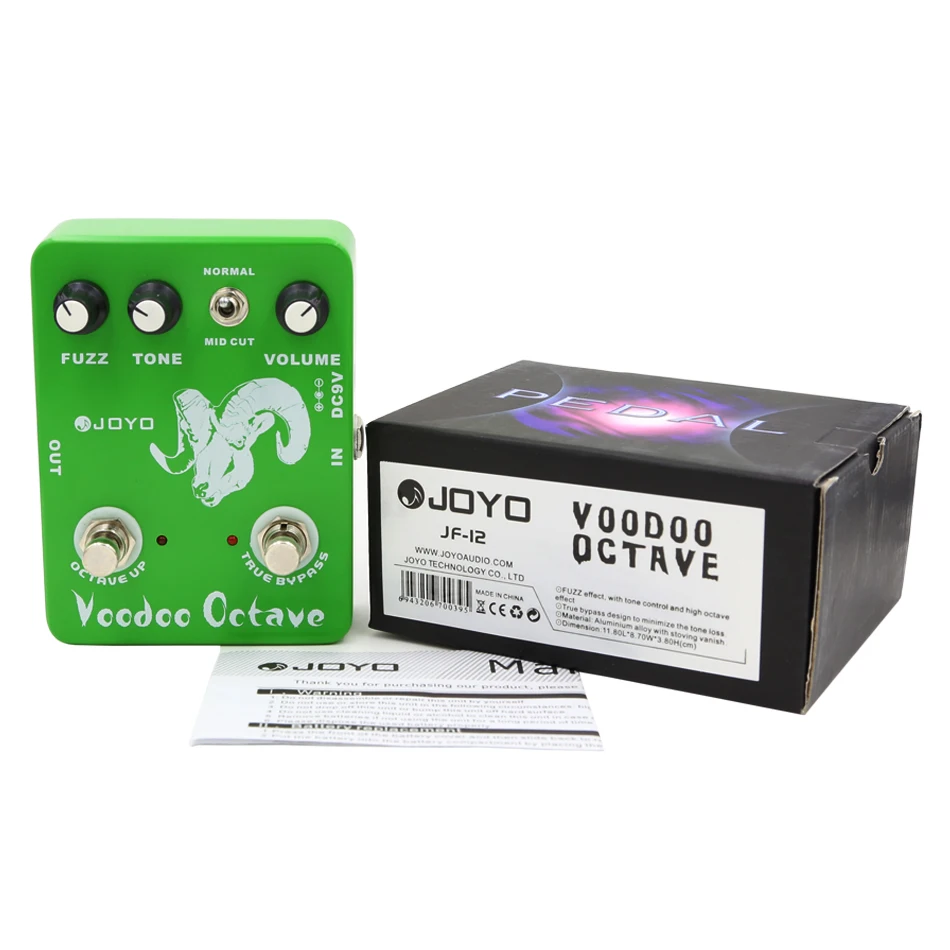 JOYO JF-12 Voodoo Octave педаль эффектов для электрогитары Fuzz Octaver создания гитара Stompbox 60's