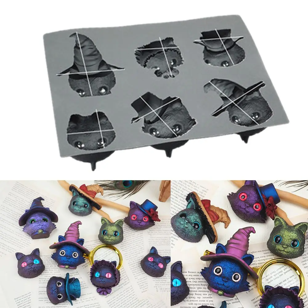 

Key Chain Clown UV Epoxy Jewelry Making Tools Witch Molds Resin Mould Silicone Crystal Mold Simulation Original Stone