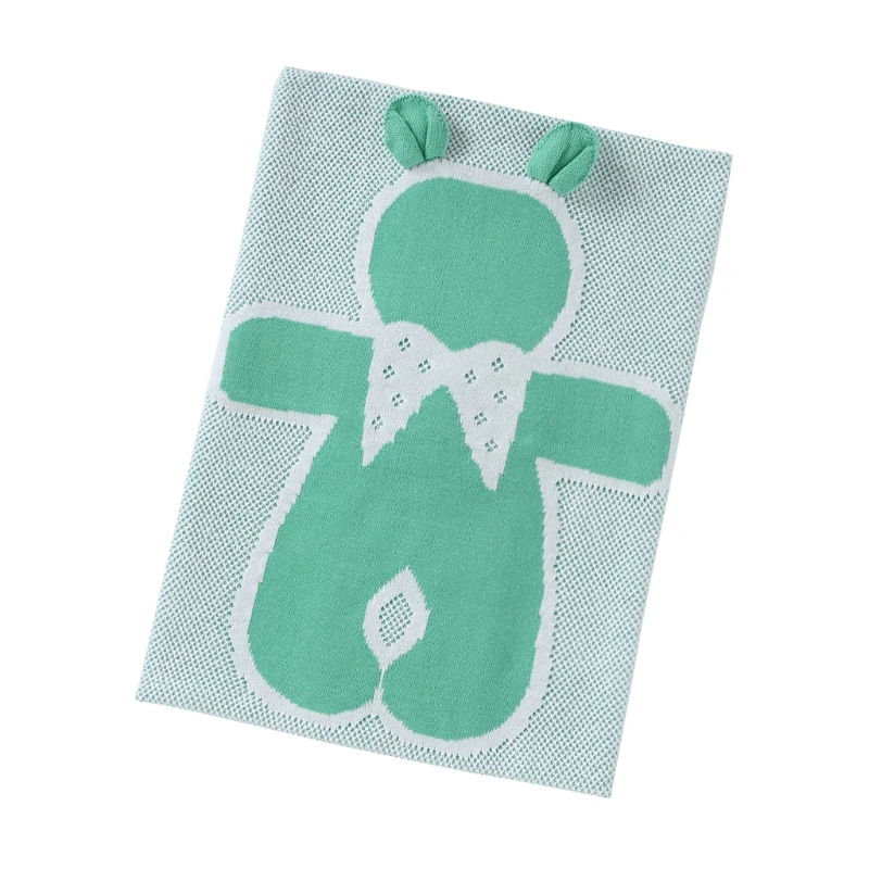 

Детские одеяла, вязаные пеленки для новорожденных, белье для коляски, мультяшный кролик, для мальчиков и девочек, одеяло для приема, детские ...