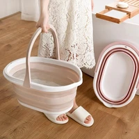 collapsible portable car wash bucket nordic household plastic laundry tub with handle household mop bucket fishing foldingbucket
