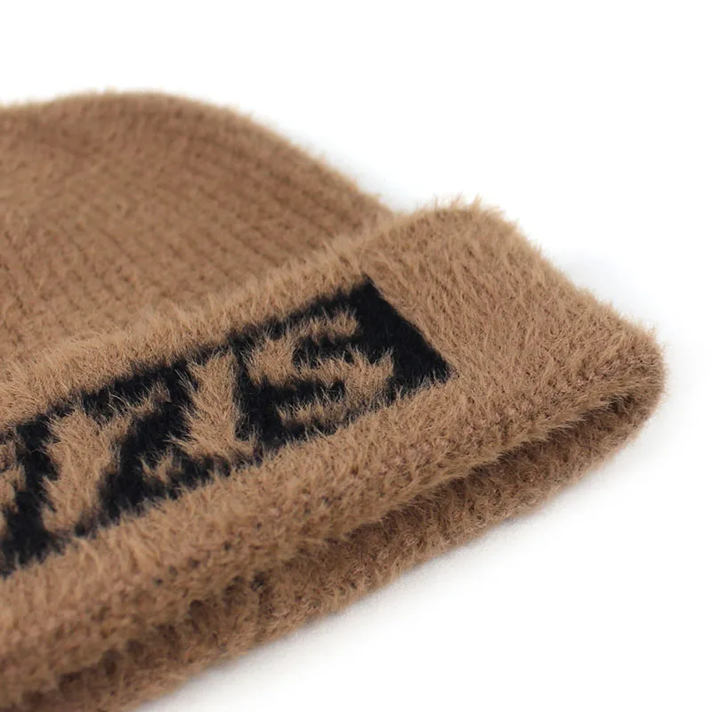 Minhui новые модные вязаные шапки с буквами для девочек зимние унисекс теплая