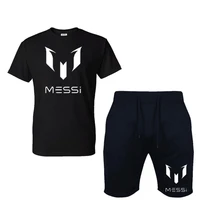 summer hot sale mens sets t shirtsshorts two pieces messi print sets casual tracksuit male 2019 casual tshirts men tops