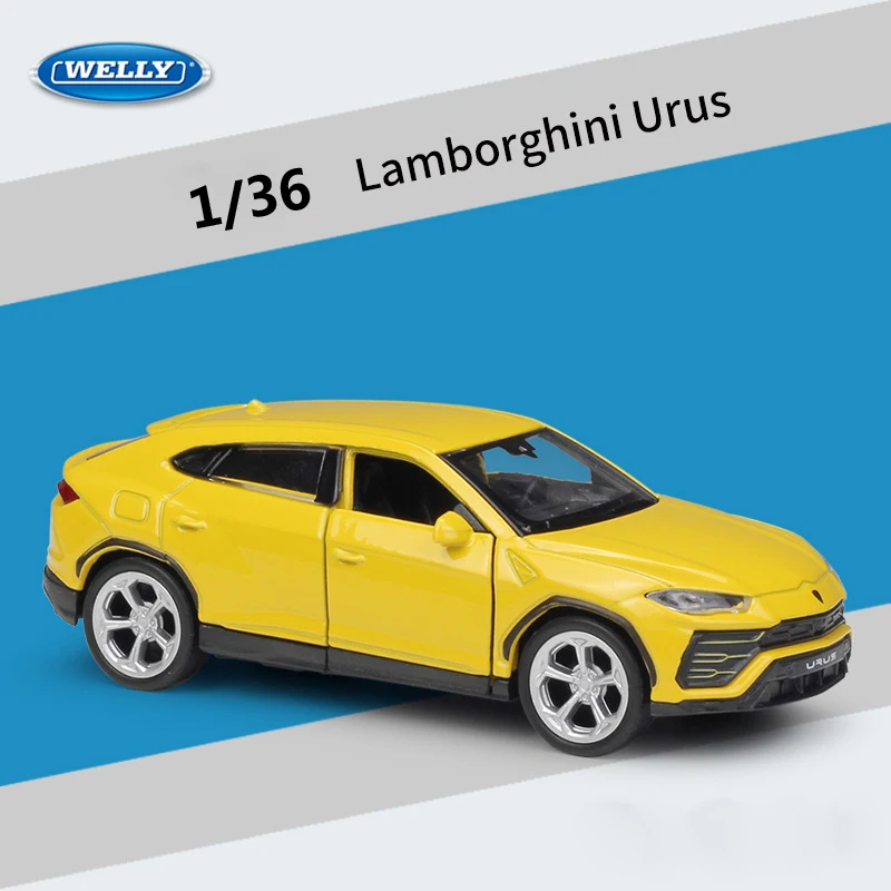 

WELLY 1:36 Lamborghini Urus SUV Off-Road Scale Car Vehicle Pull Back Car ORV Model Car Metal Diecast Alloy Toy Car For Kids B535