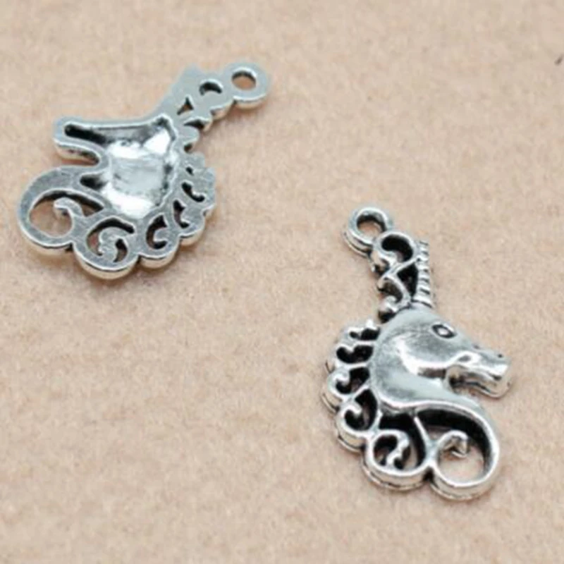 Винтажные подвески из сплава в виде круглой головы лошади подкова единорог