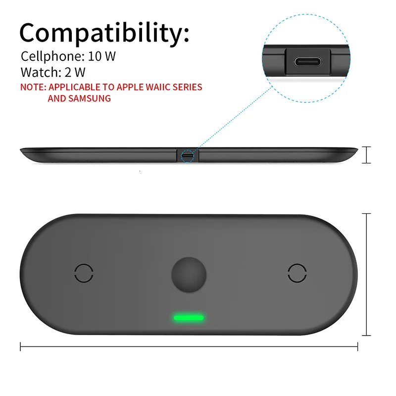 3 в 1 беспроводная зарядная подставка для Apple Watch Airpods iPhone 10 Вт Быстрая зарядка подставка держатель для samsung Xiaomi huawei мобильный телефон