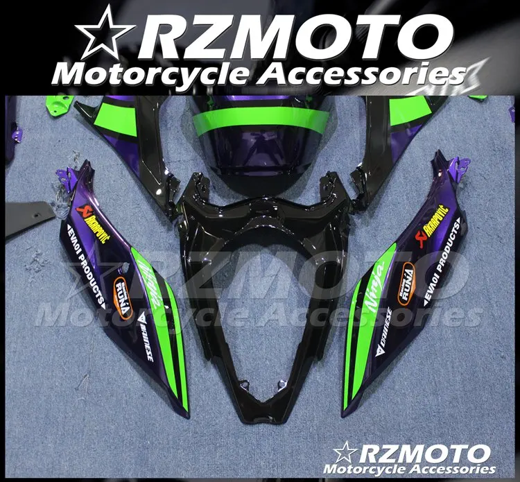 

New ABS Motorcycle Fairings Kit Fit for Kawasaki Ninja 400 2018 2019 2020 Ninja400 Custom Purple Green