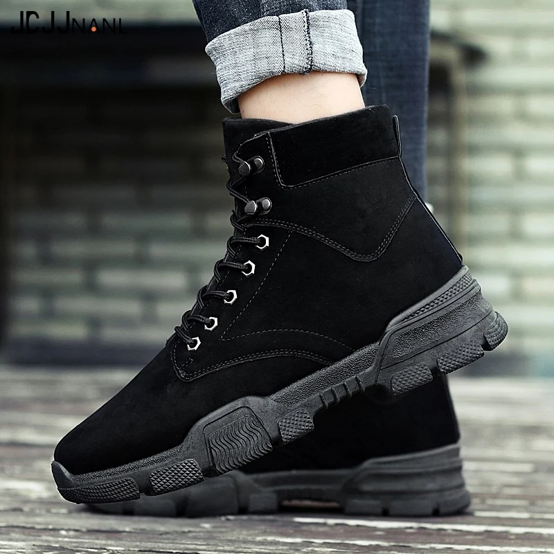 JCJJNANL/брендовые черные кроссовки сапоги с принтом для мужчин высокое качество