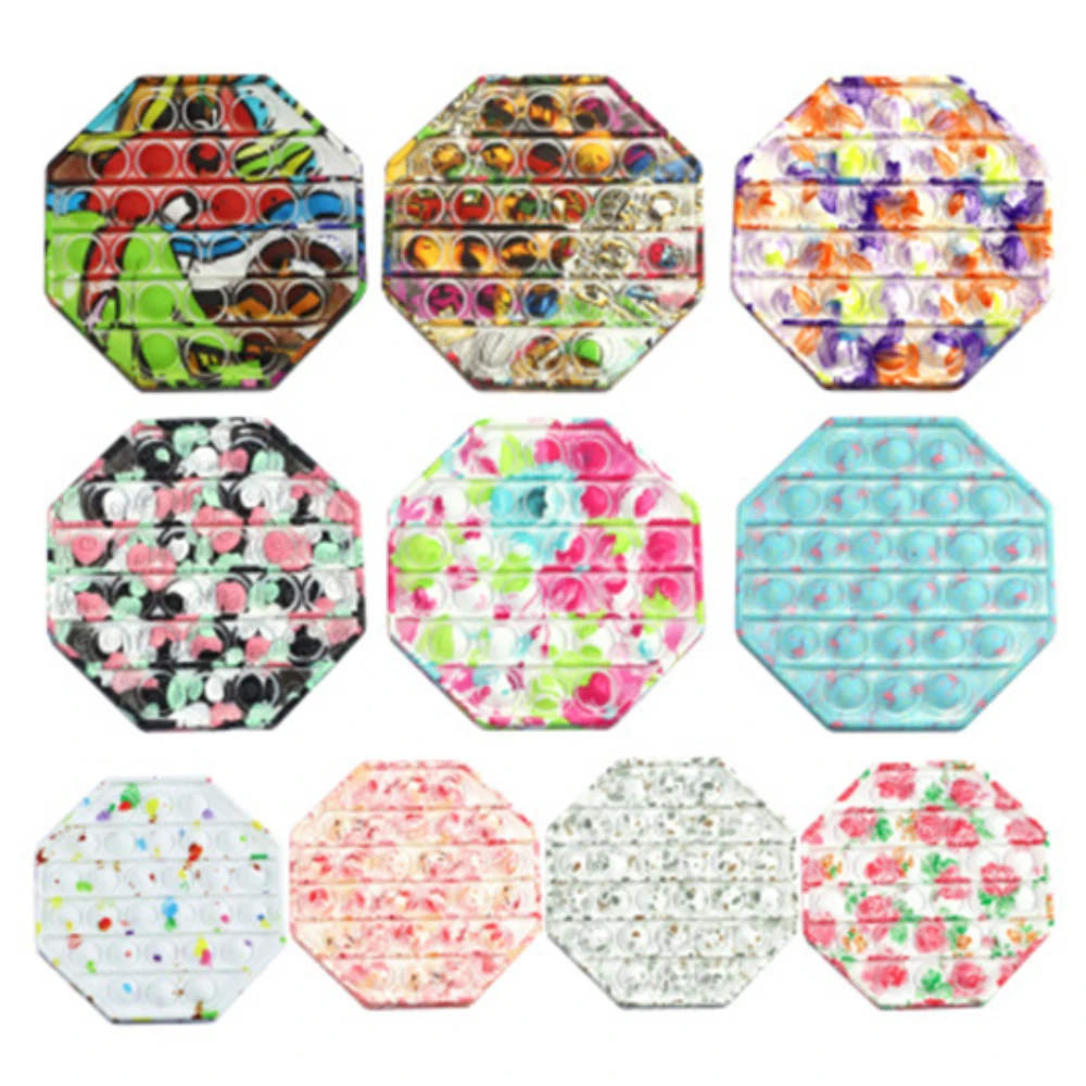 

Printing Octagon Fidget Squeeze Bubble Sensory Adult Children Educational Toys Decompression Toys Logical Thinking Toy