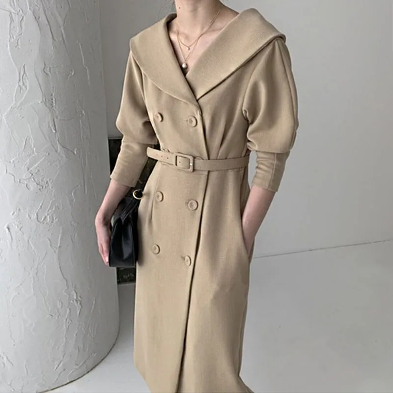 Весеннее женское элегантное платье модное двубортное миди офисное Дамское