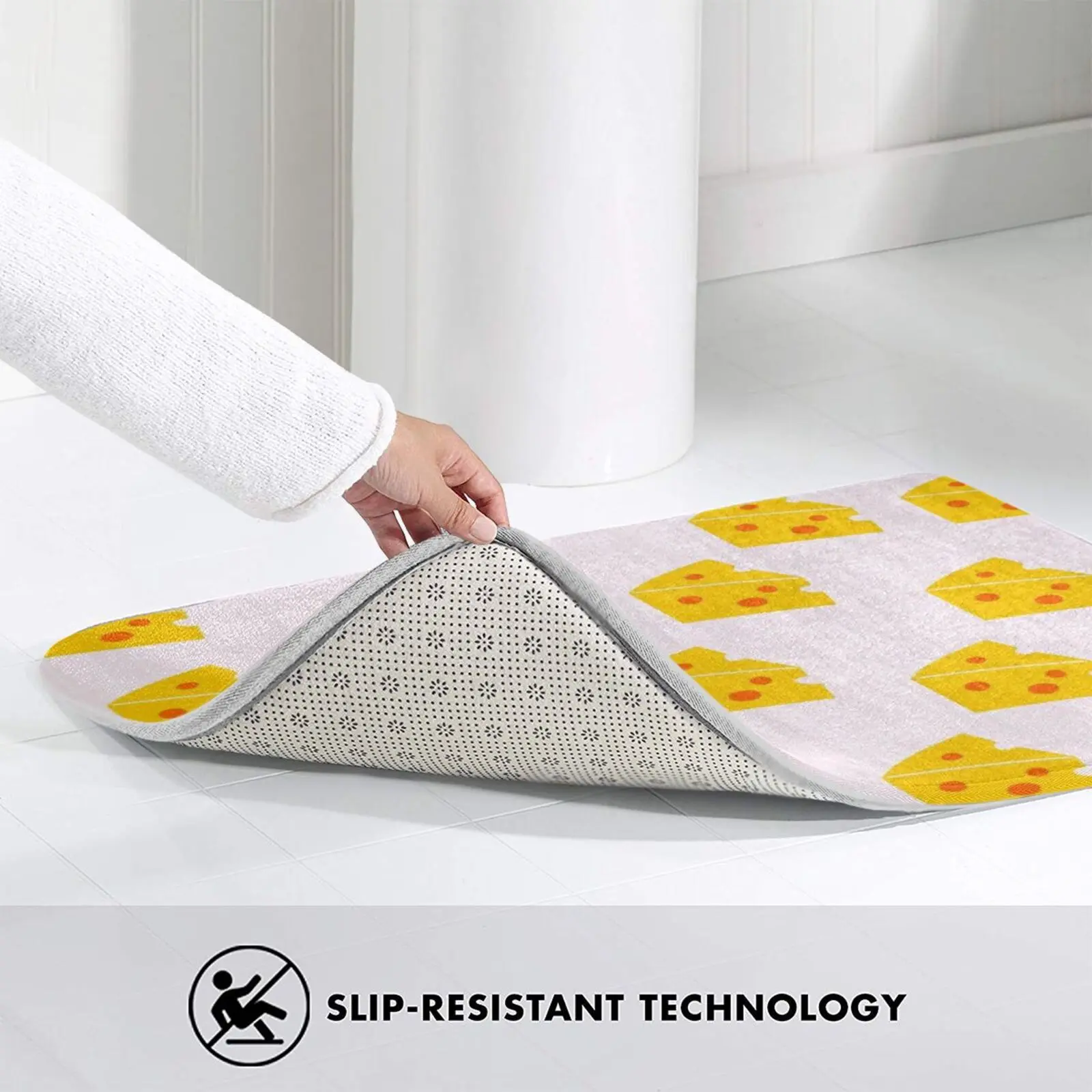 Милый коврик для сыра Нескользящие напольные коврики желтые розовые Коврики