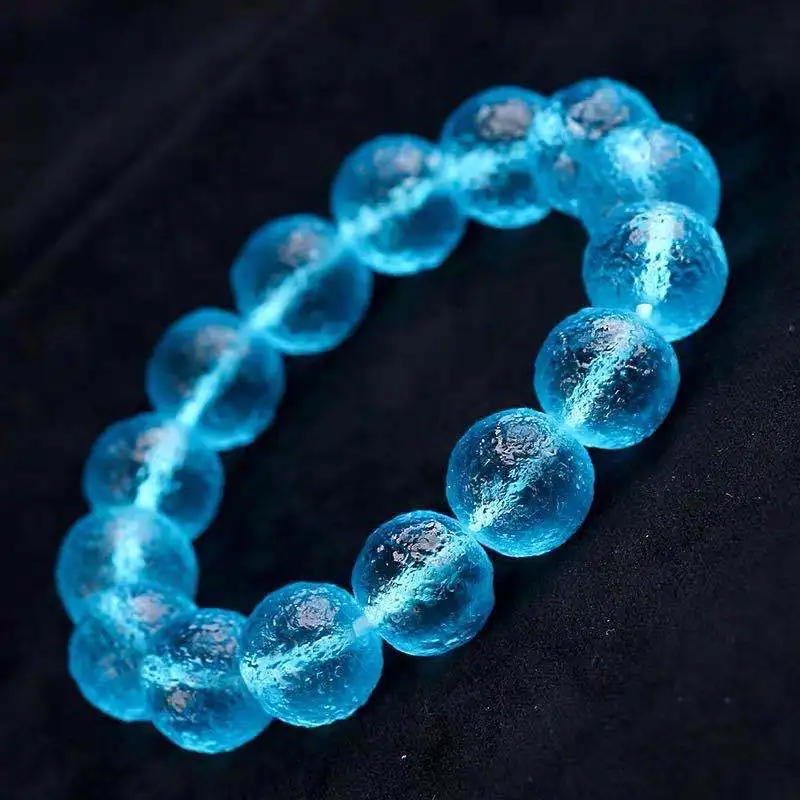 

7/9/11/13mm Authentic MOLDAVITE Stretch Bracelet Natural Crystal Unisex Jewellry Energy Meteorite Stone Healing Bracelet FS-37KP