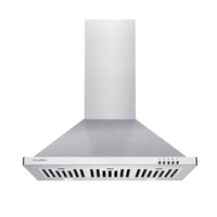 CIARRA CAS75302 30 inch Range Hood, 450 CFM Wall Mount Stainless Steel Stove Vent with Baffle Filters, Ducted/Ductless